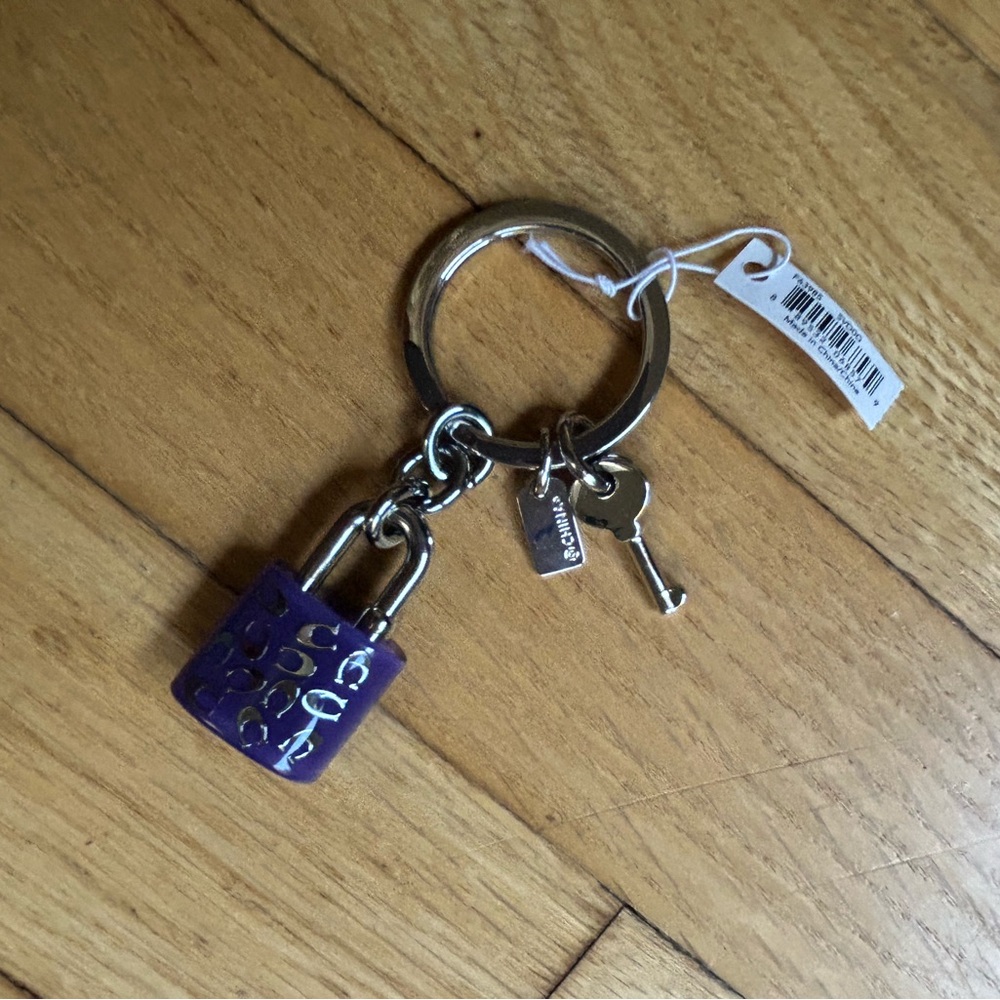 Coach Purple and Silver Key Chain  - Super Rare - New